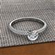 2 - Serina Classic Round Lab Grown Diamond 3 Row Micro Pave Shank Engagement Ring 