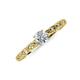 3 - Daisy Classic Round Lab Grown Diamond Floral Engraved Engagement Ring 
