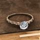 2 - Daisy Classic Round Lab Grown Diamond Floral Engraved Engagement Ring 