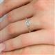 5 - Daisy Classic Round Lab Grown Diamond Floral Engraved Engagement Ring 
