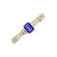 3 - Avril Desire Emerald Cut Tanzanite and Round Lab Grown Diamond Twist Braided Shank Engagement Ring 