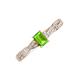 3 - Avril Desire Emerald Cut Peridot and Round Lab Grown Diamond Twist Braided Shank Engagement Ring 