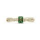 1 - Avril Desire Emerald Cut Lab Created Alexandrite and Round Lab Grown Diamond Twist Braided Shank Engagement Ring 