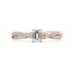 1 - Avril Desire 0.74 ctw (6x4 mm) IGI Certified Emerald Cut (VS1/F) and Round Lab Grown Diamond Twist Braided Shank Engagement Ring 