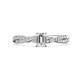 1 - Avril Desire Emerald Cut and Round Lab Grown Diamond Twist Braided Shank Engagement Ring 