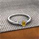 2 - Greta Desire Emerald Cut Citrine and Round Lab Grown Diamond Engagement Ring 