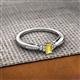2 - Greta Desire Emerald Cut Yellow Sapphire and Round Lab Grown Diamond Engagement Ring 