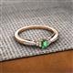 2 - Greta Desire Emerald Cut Lab Created Alexandrite and Round Lab Grown Diamond Engagement Ring 