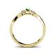 4 - Rylai Emerald and Lab Grown Diamond Three Stone Engagement Ring 