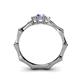 4 - Twyla Lab Grown Diamond and Tanzanite Three Stone Ring 