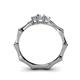 4 - Twyla Lab Grown Diamond and Aquamarine Three Stone Ring 