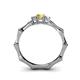 4 - Twyla Lab Grown Diamond and Yellow Sapphire Three Stone Ring 
