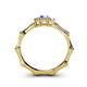 4 - Twyla Lab Grown Diamond and Tanzanite Three Stone Ring 