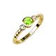 3 - Azalea Peridot and Lab Grown Diamond Three Stone Engagement Ring 
