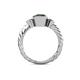 4 - Azalea Lab Created Alexandrite and Lab Grown Diamond Three Stone Engagement Ring 