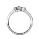 4 - Irina Tanzanite and Lab Grown Diamond Three Stone Engagement Ring 