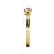 5 - Irina Pink Tourmaline and Lab Grown Diamond Three Stone Engagement Ring 