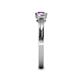 5 - Irina Amethyst and Lab Grown Diamond Three Stone Engagement Ring 
