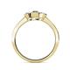 4 - Irina Red Garnet and Lab Grown Diamond Three Stone Engagement Ring 
