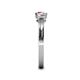 5 - Irina Pink Sapphire and Lab Grown Diamond Three Stone Engagement Ring 