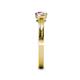 5 - Irina Pink Sapphire and Lab Grown Diamond Three Stone Engagement Ring 