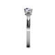 5 - Irina Tanzanite and Lab Grown Diamond Three Stone Engagement Ring 