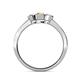 4 - Irina Citrine and Lab Grown Diamond Three Stone Engagement Ring 