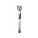 5 - Irina Iolite and Lab Grown Diamond Three Stone Engagement Ring 