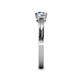 5 - Irina Blue Topaz and Lab Grown Diamond Three Stone Engagement Ring 