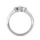 4 - Irina Yellow Diamond and White Lab Grown Diamond Three Stone Engagement Ring 
