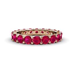 Audrey Ruby U Prong Eternity Band Ruby ctw U Prong Womens Eternity Ring Stackable K Rose Gold