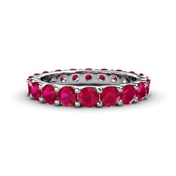 Audrey Ruby U Prong Eternity Band Ruby ctw U Prong Womens Eternity Ring Stackable K White Gold