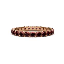 Audrey Red Garnet U Prong Eternity Band Red Garnet ctw U Prong Womens Eternity Ring Stackable K Rose Gold