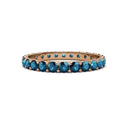 Audrey Blue Diamond U Prong Eternity Band Blue Diamond ctw U Prong Womens Eternity Ring Stackable K Rose Gold