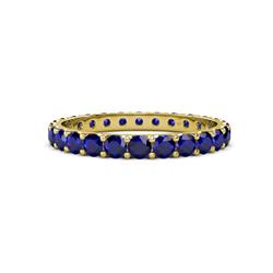 Audrey Blue Sapphire U Prong Eternity Band Blue Sapphire ctw U Prong Womens Eternity Ring Stackable K Yellow Gold