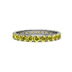 Audrey Yellow Diamond U Prong Eternity Band Yellow Diamond ctw U Prong Womens Eternity Ring Stackable Platinum