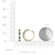 3 - Raya Round Emerald and Lab Grown Diamond Hoop Earrings 