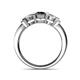 4 - Raea Black Diamond and White Lab Grown Diamond Three Stone Engagement Ring 