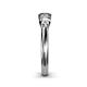 5 - Raea Black Diamond and White Lab Grown Diamond Three Stone Engagement Ring 