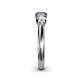 5 - Raea Amethyst and Lab Grown Diamond Three Stone Engagement Ring 