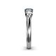 5 - Raea London Blue Topaz and Lab Grown Diamond Three Stone Engagement Ring 