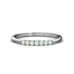 Reina Opal Stone Wedding Band Opal Stone Womens Wedding Band Stackable ctw K White Gold