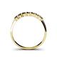 4 - Reina 3.00 mm Smoky Quartz 7 Stone Wedding Band 