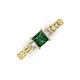 3 - Lyla Classic Diamond and Lab Created Alexandrite Braided Shank Three Stone Engagement Ring 