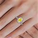 5 - Emily Classic Oval Cut Yellow Sapphire and Round Diamond Micro Pave Tapered Shank Halo Engagement Ring 