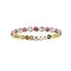 2 - Valerie 2.40 mm Rhodolite Garnet and Diamond Eternity Band 