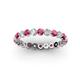 2 - Valerie 2.70 mm Rhodolite Garnet and Diamond Eternity Band 