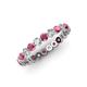 3 - Valerie 2.70 mm Rhodolite Garnet and Diamond Eternity Band 