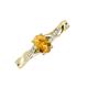 3 - Stacie Desire Oval Cut Citrine and Round Lab Grown Diamond Twist Infinity Shank Engagement Ring 