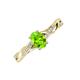 3 - Stacie Desire Oval Cut Peridot and Round Lab Grown Diamond Twist Infinity Shank Engagement Ring 